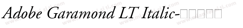 Adobe Garamond LT Italic字体转换